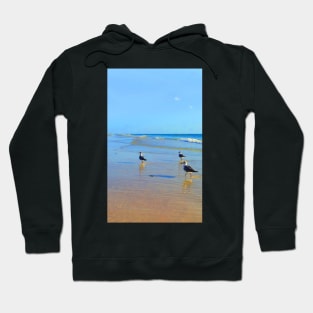 Three birds at the Beach Hoodie